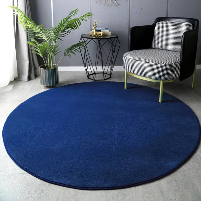 Gray Coral Velvet Carpet round for Home Living Room Coffee Table Floor Rug Short Plush Foot Mat Children'S Play Crawling Carpets