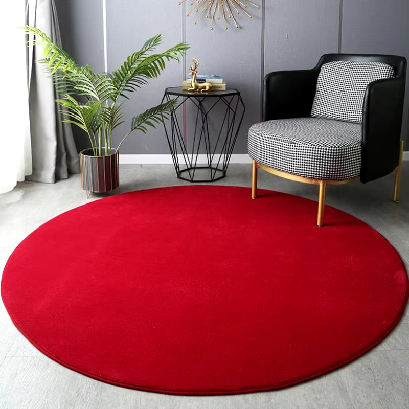 Gray Coral Velvet Carpet round for Home Living Room Coffee Table Floor Rug Short Plush Foot Mat Children'S Play Crawling Carpets